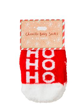 Chenille Christmas Socks