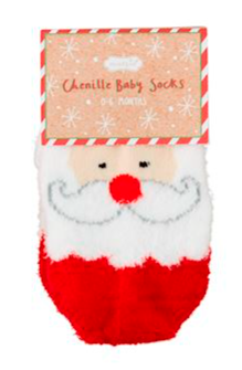 Chenille Christmas Socks