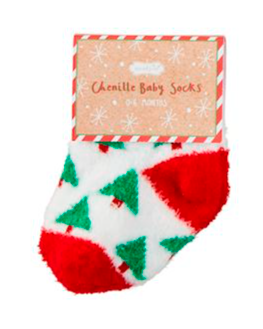 Chenille Christmas Socks