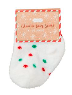 Chenille Christmas Socks