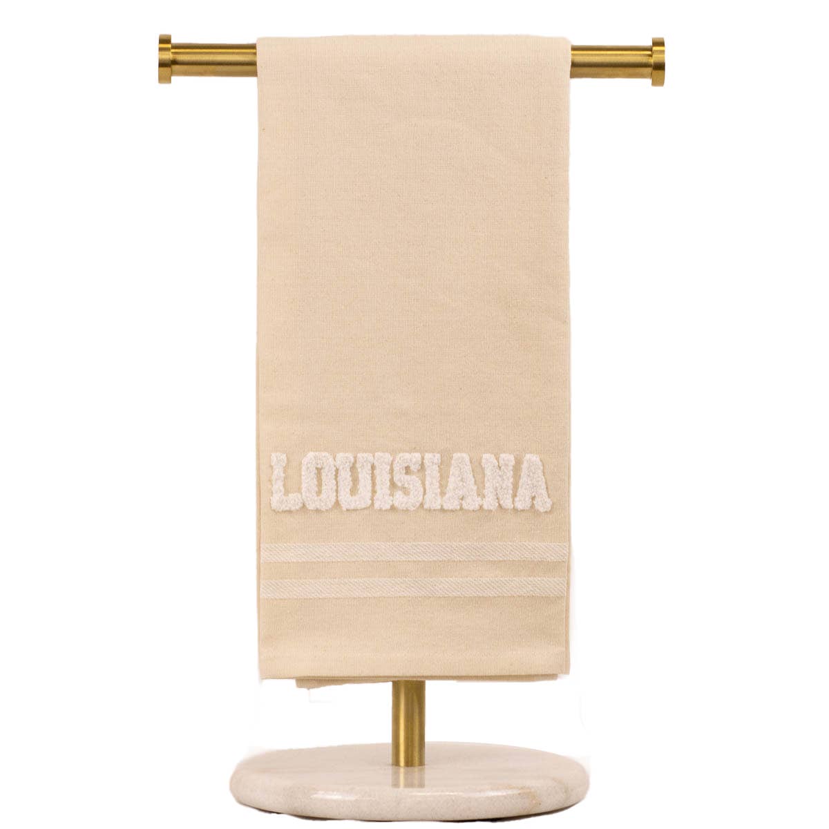 Louisiana Embroidery Hand Towel | Oat/Soft White