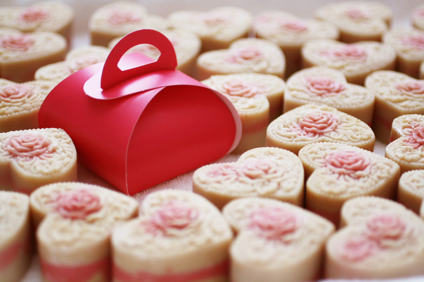 Valentine's Rose Heart Travel Soap | Pink