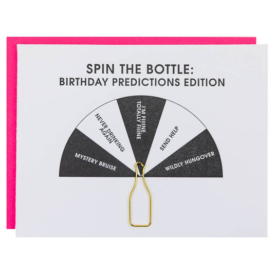 Spin The Bottle Birthday PaperClip Greeting Card