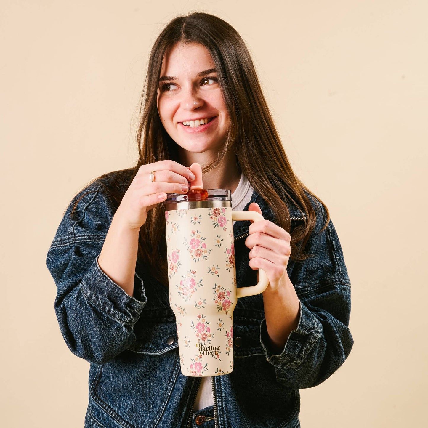 40oz Flip Straw Tumbler | Endless Daydream Cream