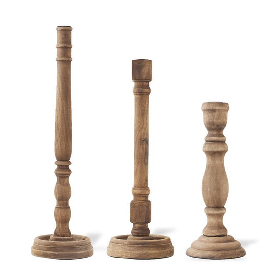 Wood Taper Candleholder