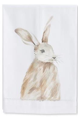 Bunny Hand-Painted Cotton Towel