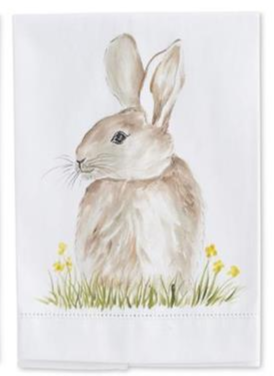 Bunny Hand-Painted Cotton Towel