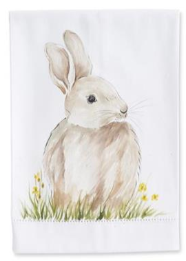 Bunny Hand-Painted Cotton Towel