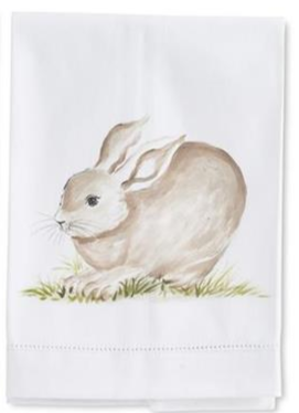 Bunny Hand-Painted Cotton Towel