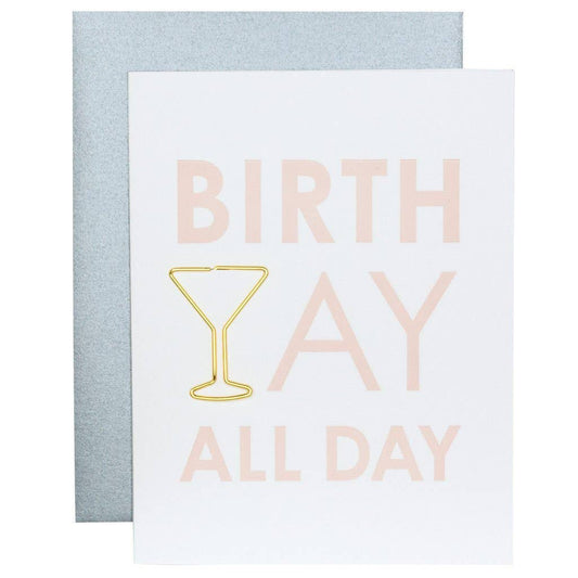 Birth Yay All Day Paper Clip Greeting Card