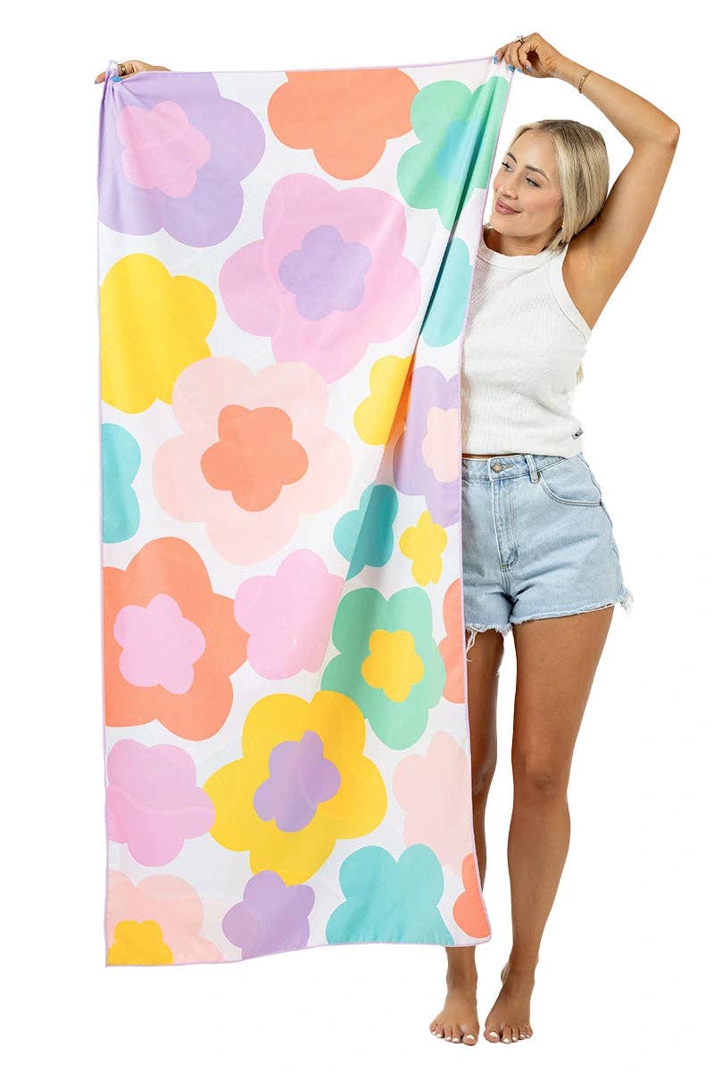 Groovy Flower Reversible Beach Towel