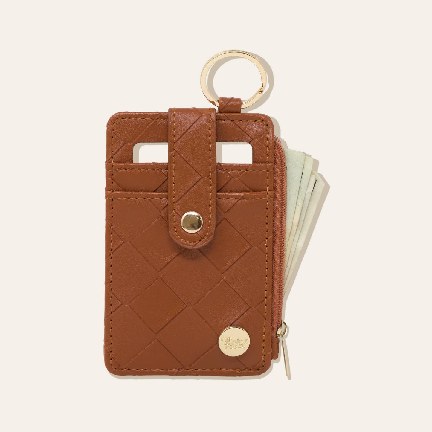 Keychain Wallet | Woven Cognac