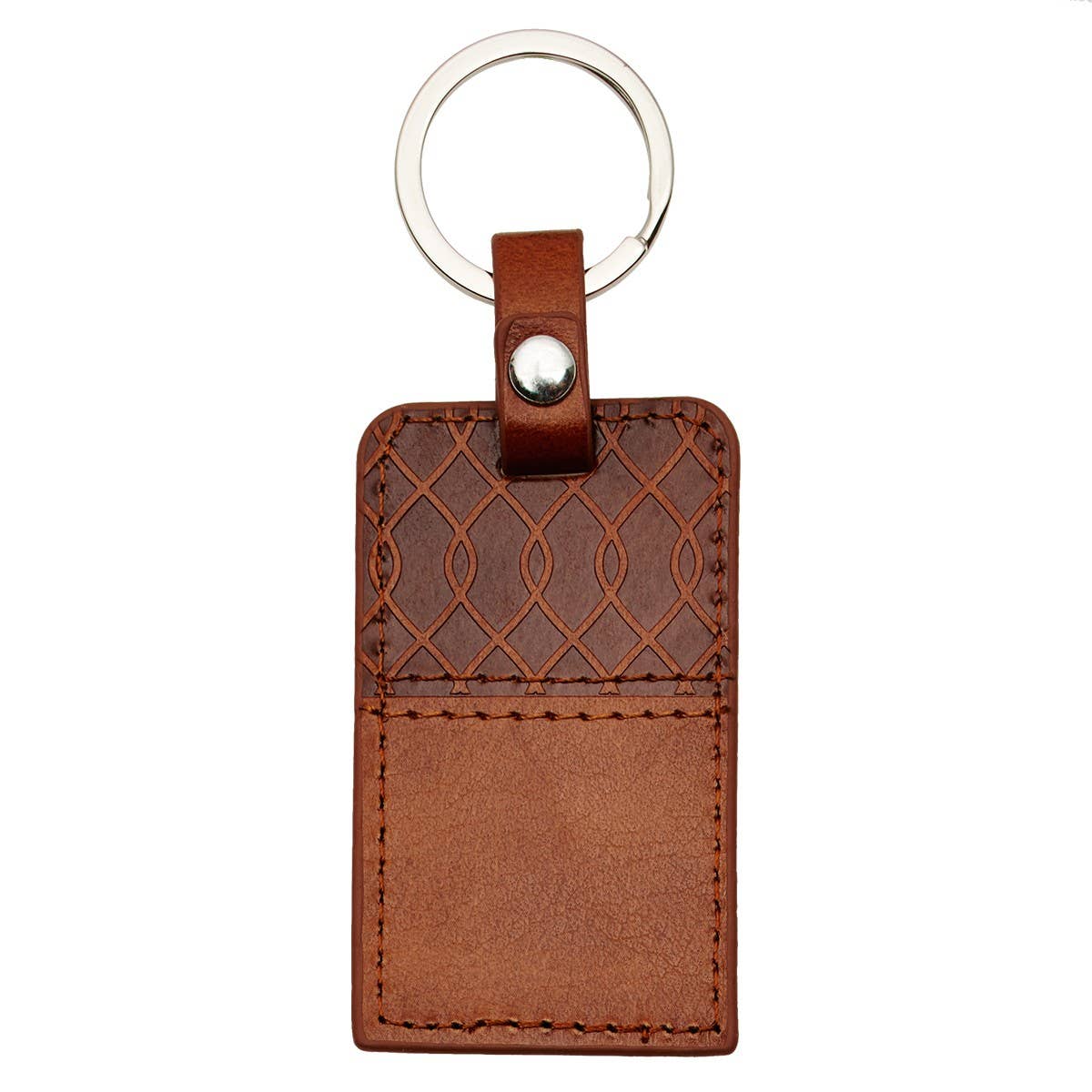 Brown Faux Leather Key Ring | Jeremiah 29:11