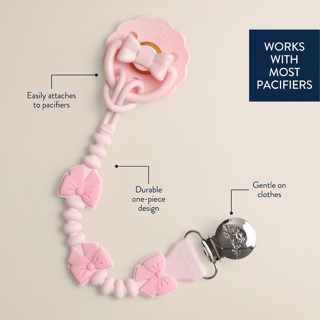 Paci Strap Plus™ | Pink Bows