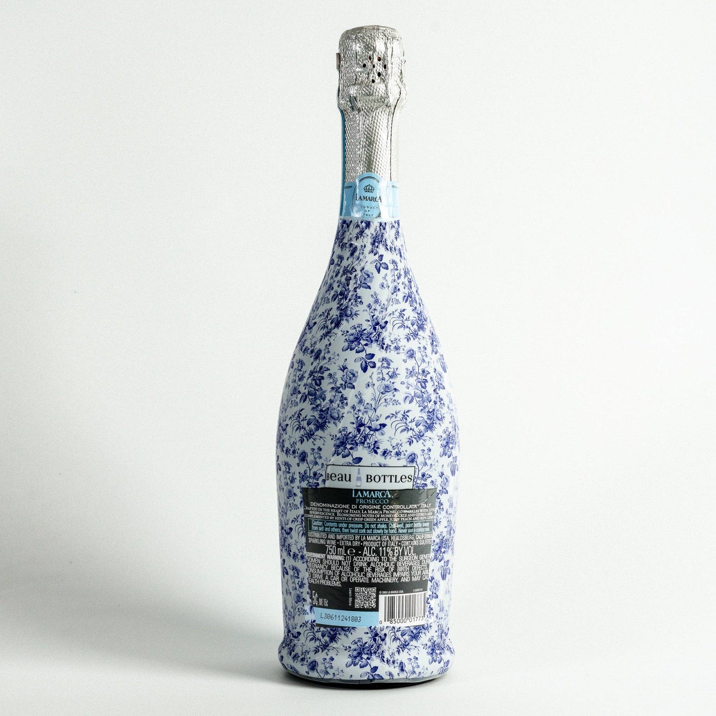 Beau Bottles Wrap | Grand-millenial Blue Floral
