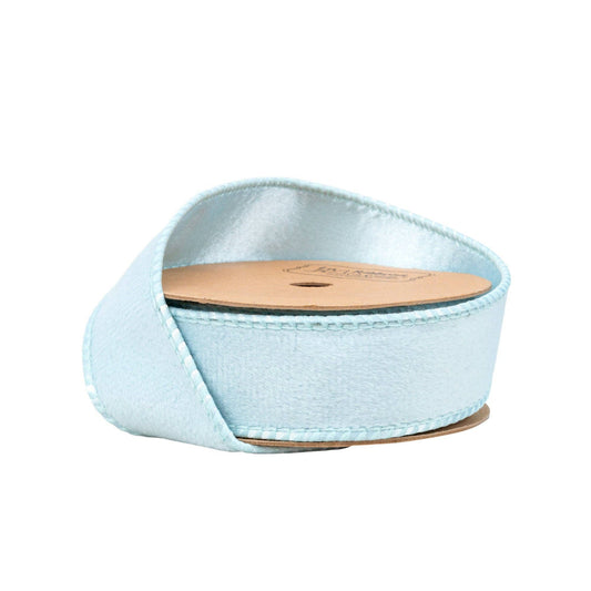 1" Reversible Velvet Wired Ribbon | Baby Blue