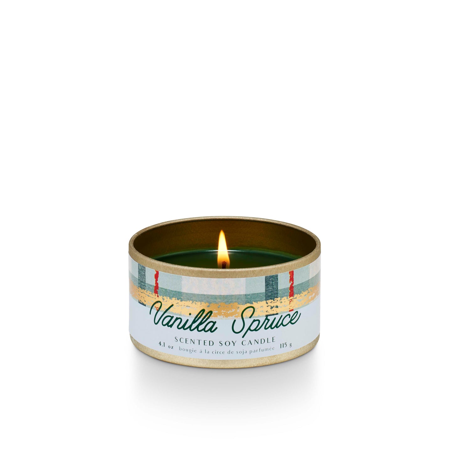 Vanilla Spruce Tin Candle