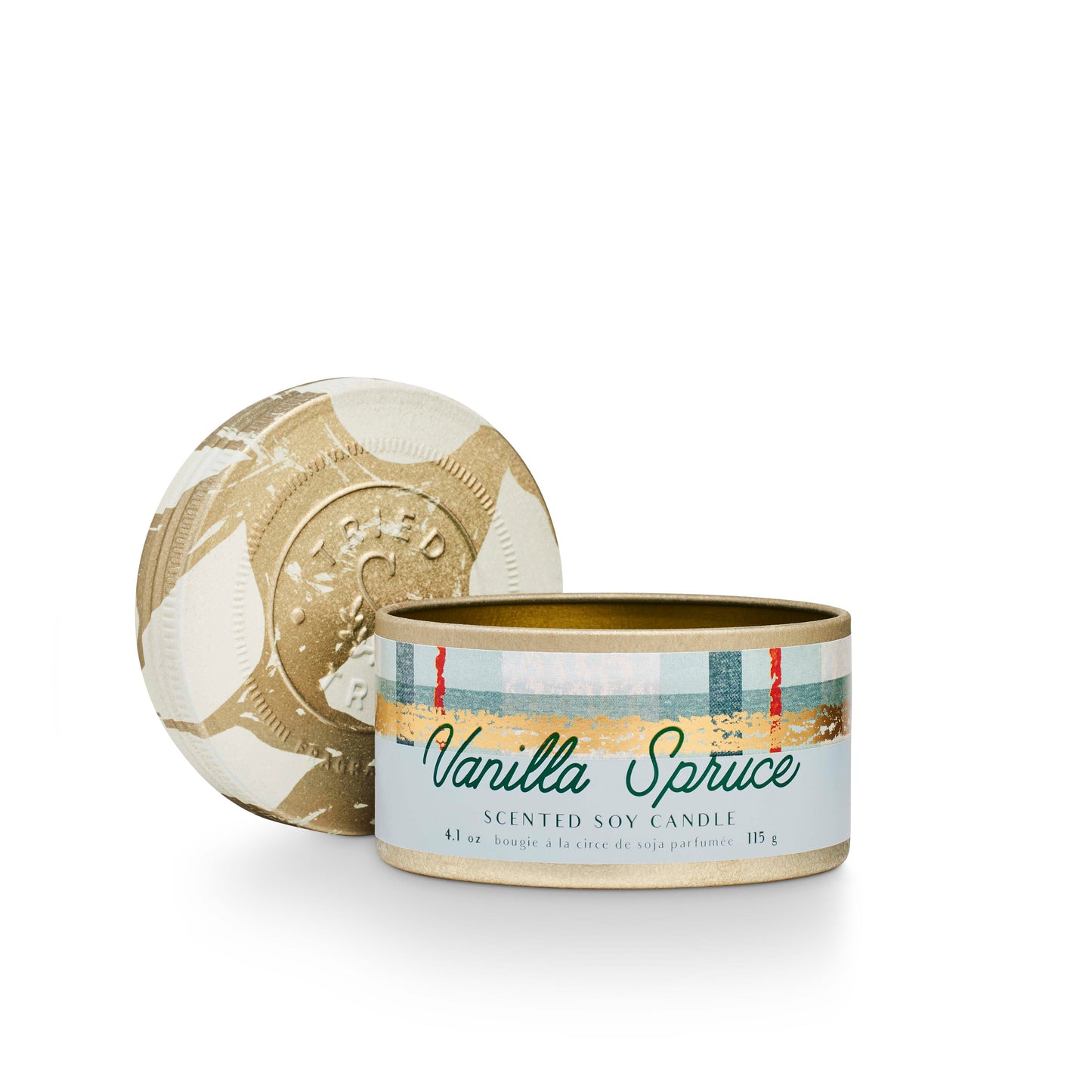 Vanilla Spruce Tin Candle