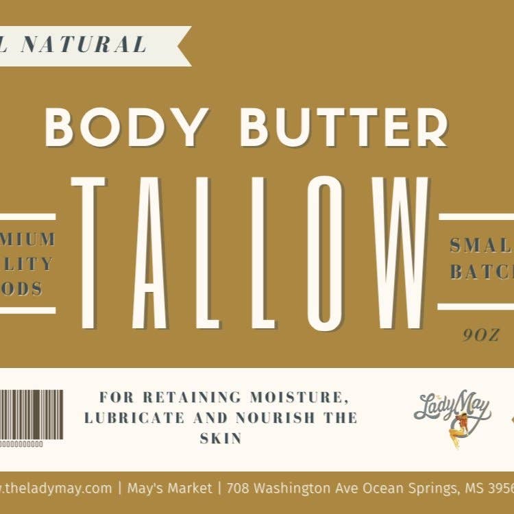 All Natural Tallow Body Butter | 9oz