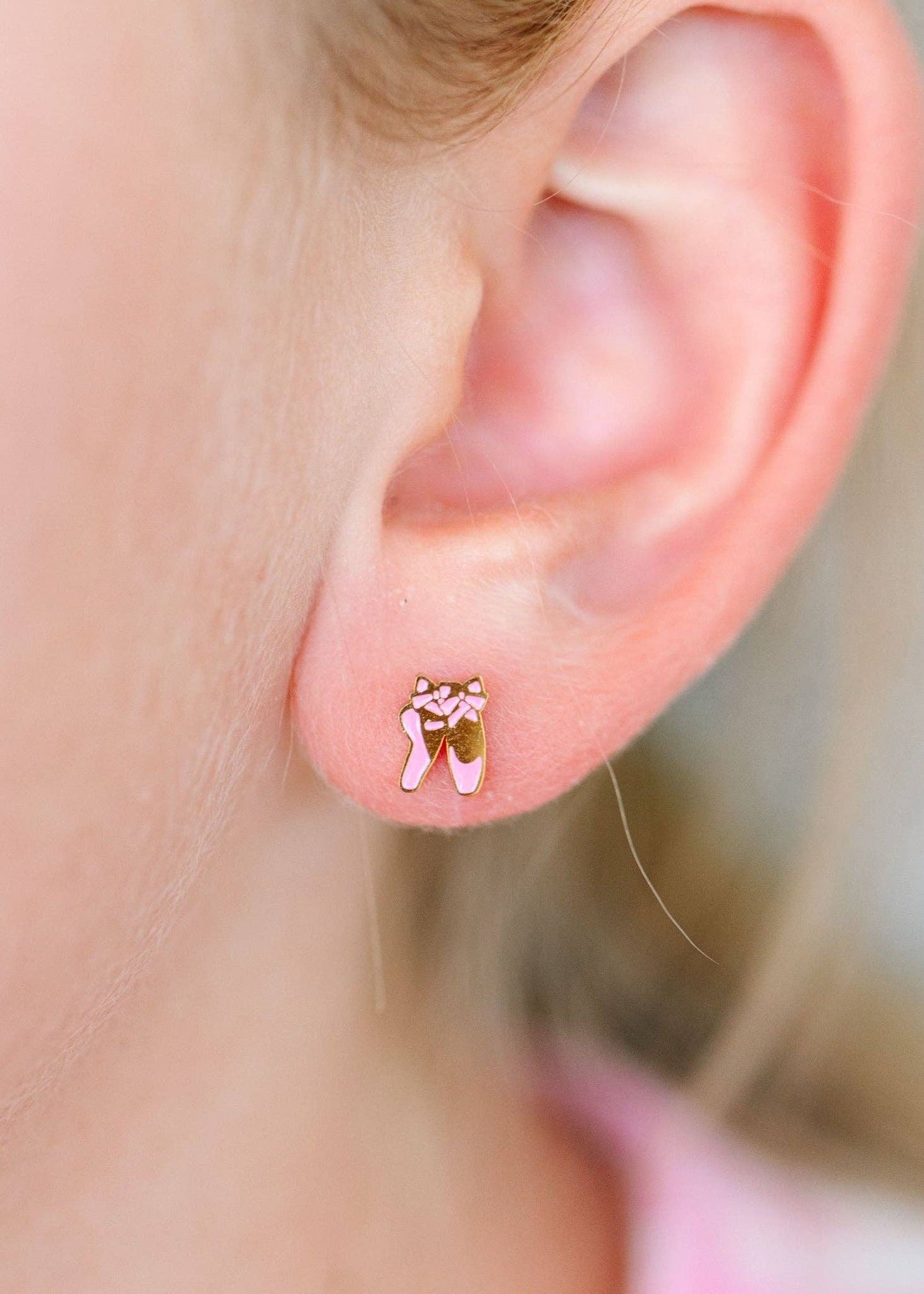 Ballet Slipper Stud Earrings