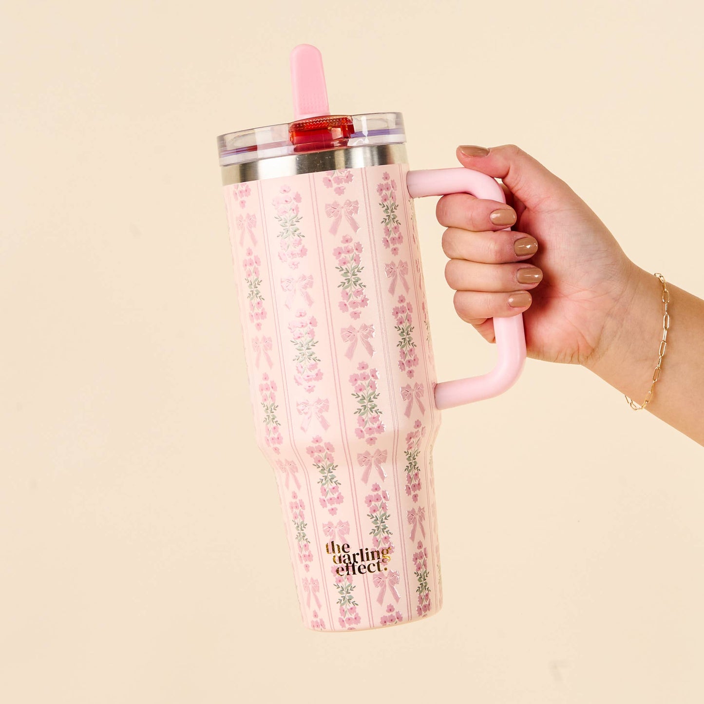 40oz Flip Straw Tumbler | Oh So Fancy Pink
