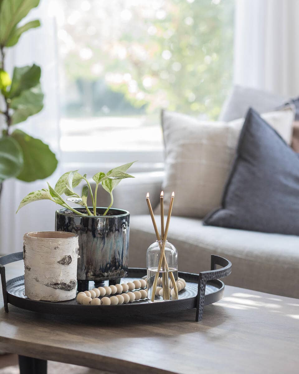 Gold Everlasting Candles w/ Clear Vase