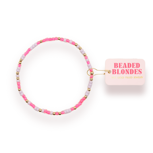 Hot Pink & Lilac Sprinkle Bracelet | Standard