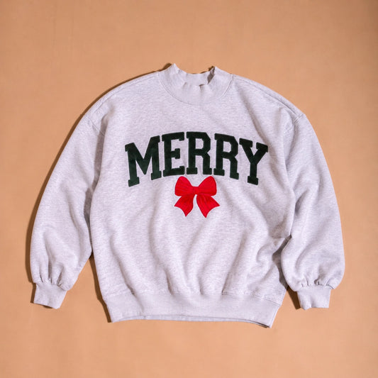 Merry Bow Mockneck Sweater