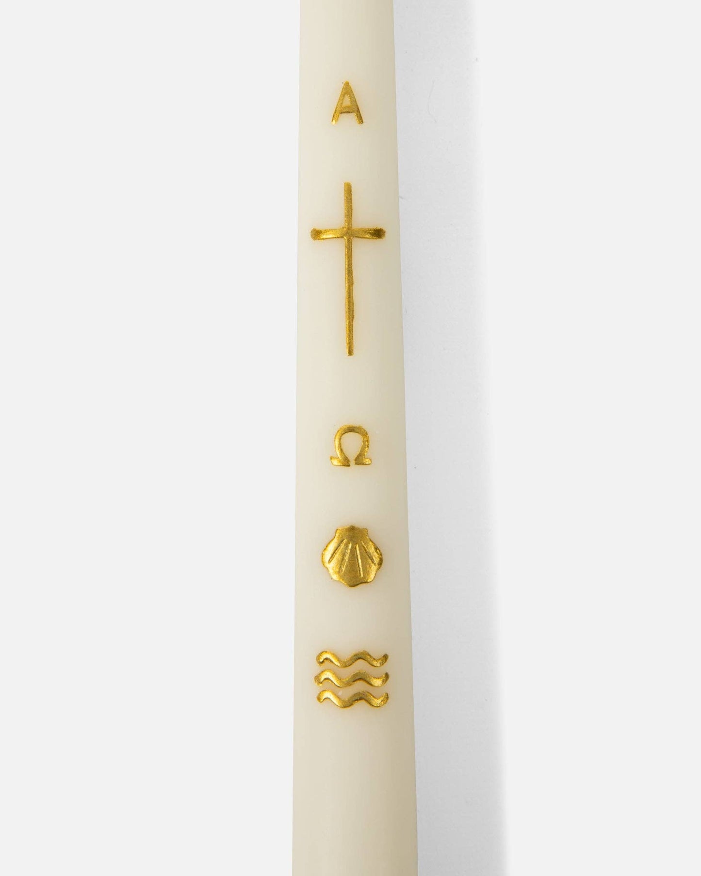 Alpha & Omega Baptism Candle | Gold