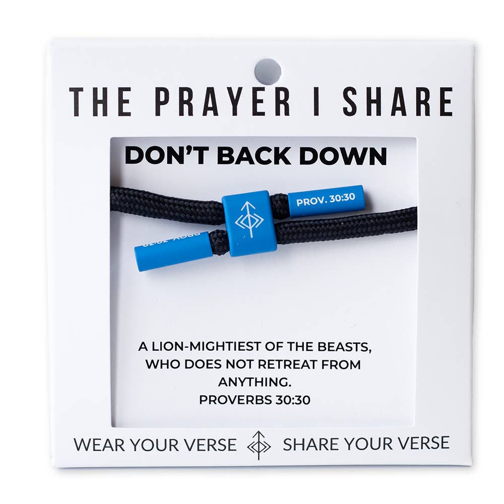 The Prayer I Share Cord Bracelet | DON'T BACK DOWN