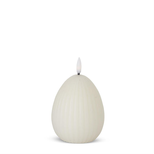 Creamy White Accordion LED Egg Candle