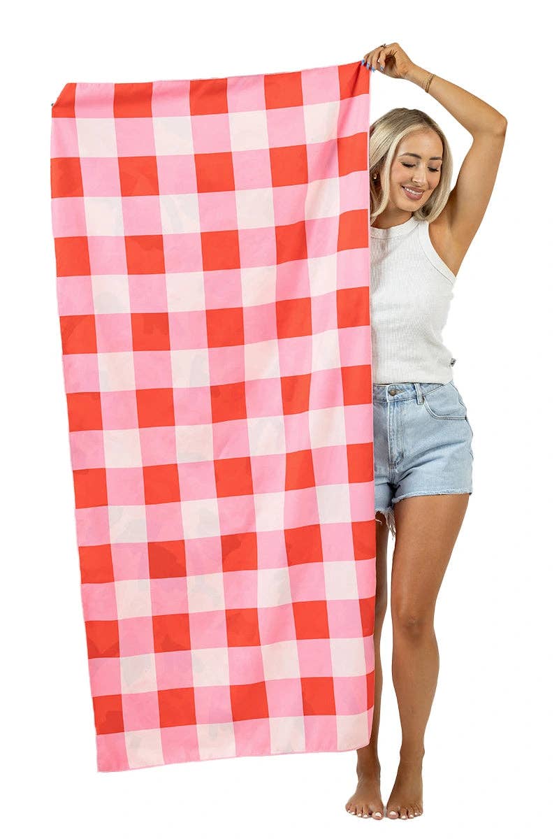 Roses All Over Reversible Beach Towel