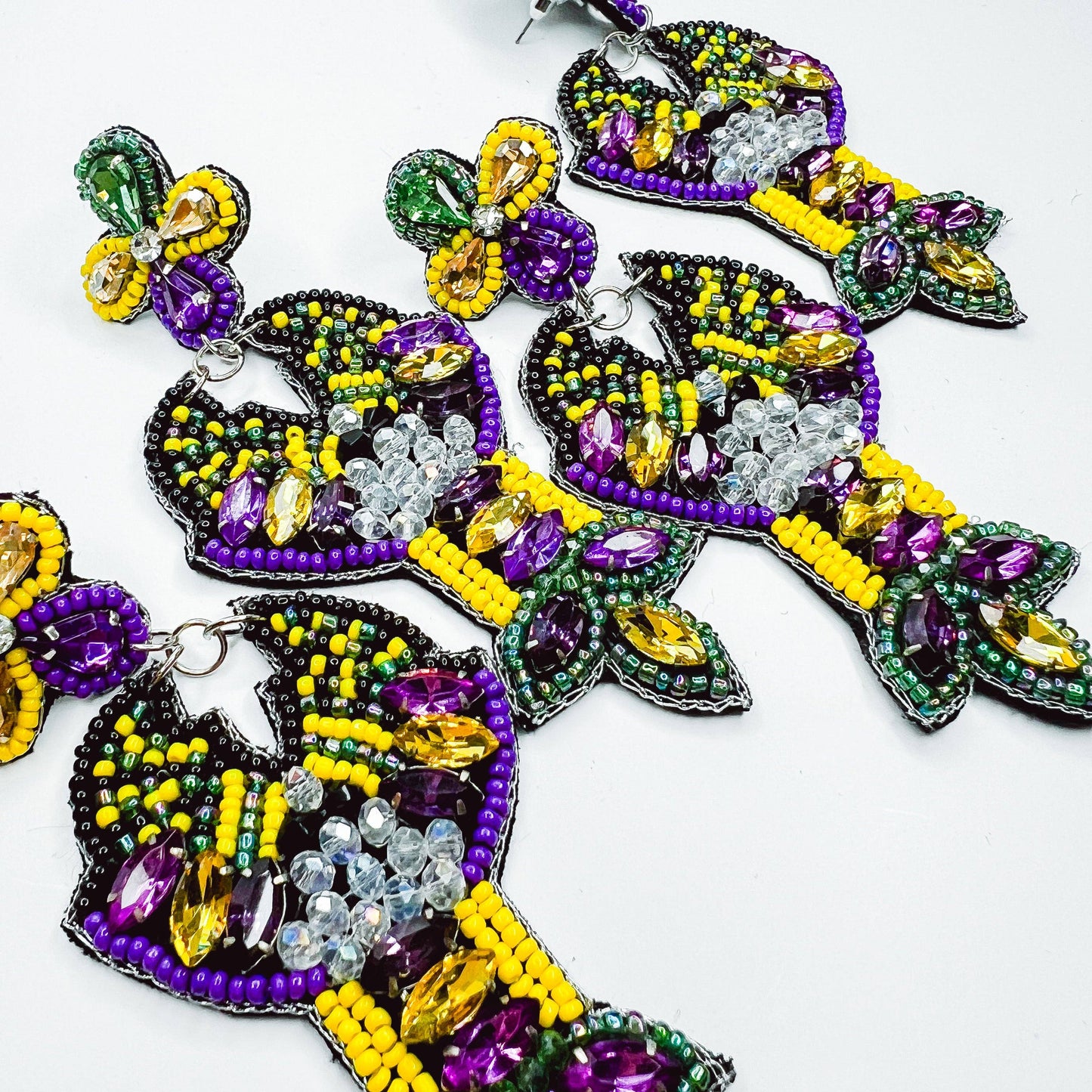 Mardi Gras Crawfish Earrings