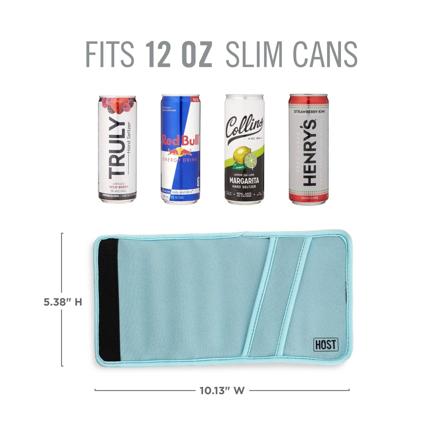 Insta-Chill Sleeve w/ Cooling Gel Slim Cans | Ice Blue