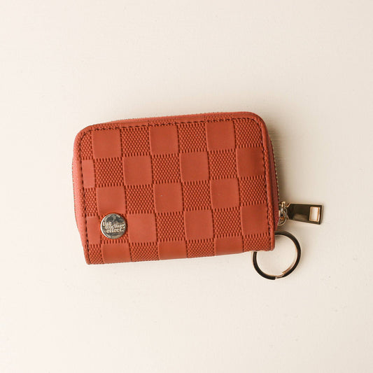 Zip Around Wallet | Cognac Check