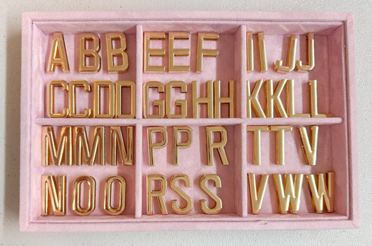 Gold Slide On Initials | Large