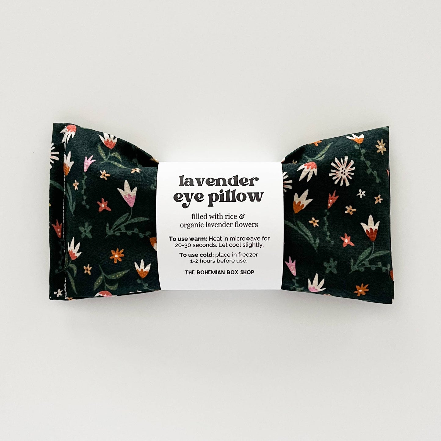 Lavender Eye Pillow | Dark Green Floral