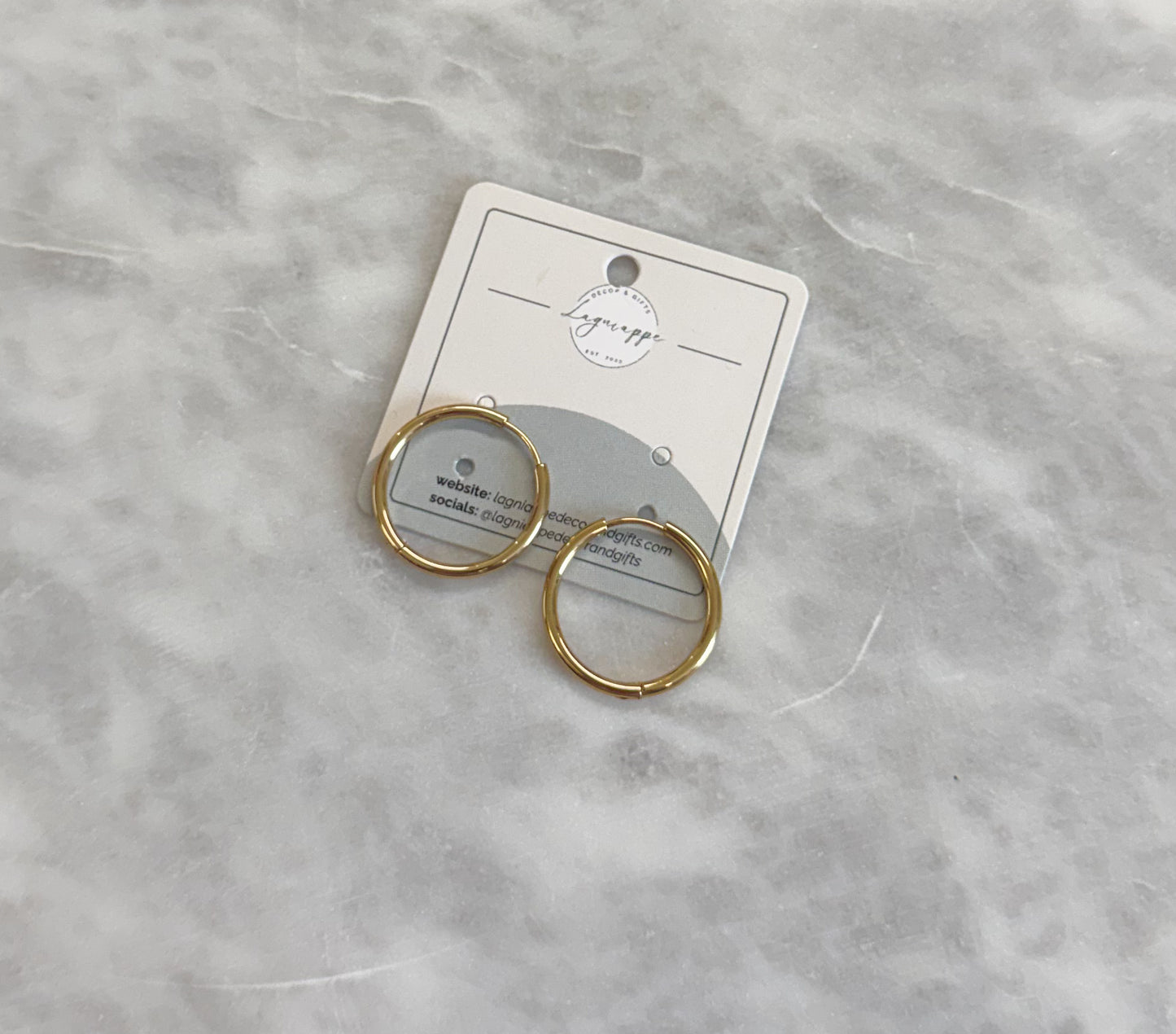 Stainless Steel Hoops | Gold