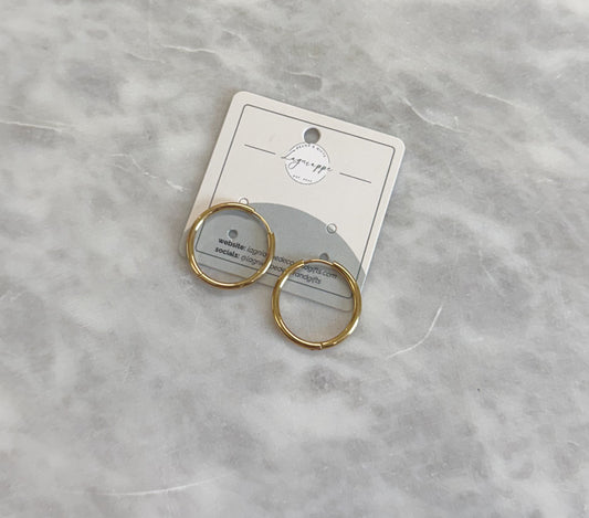 Stainless Steel Hoops | Gold