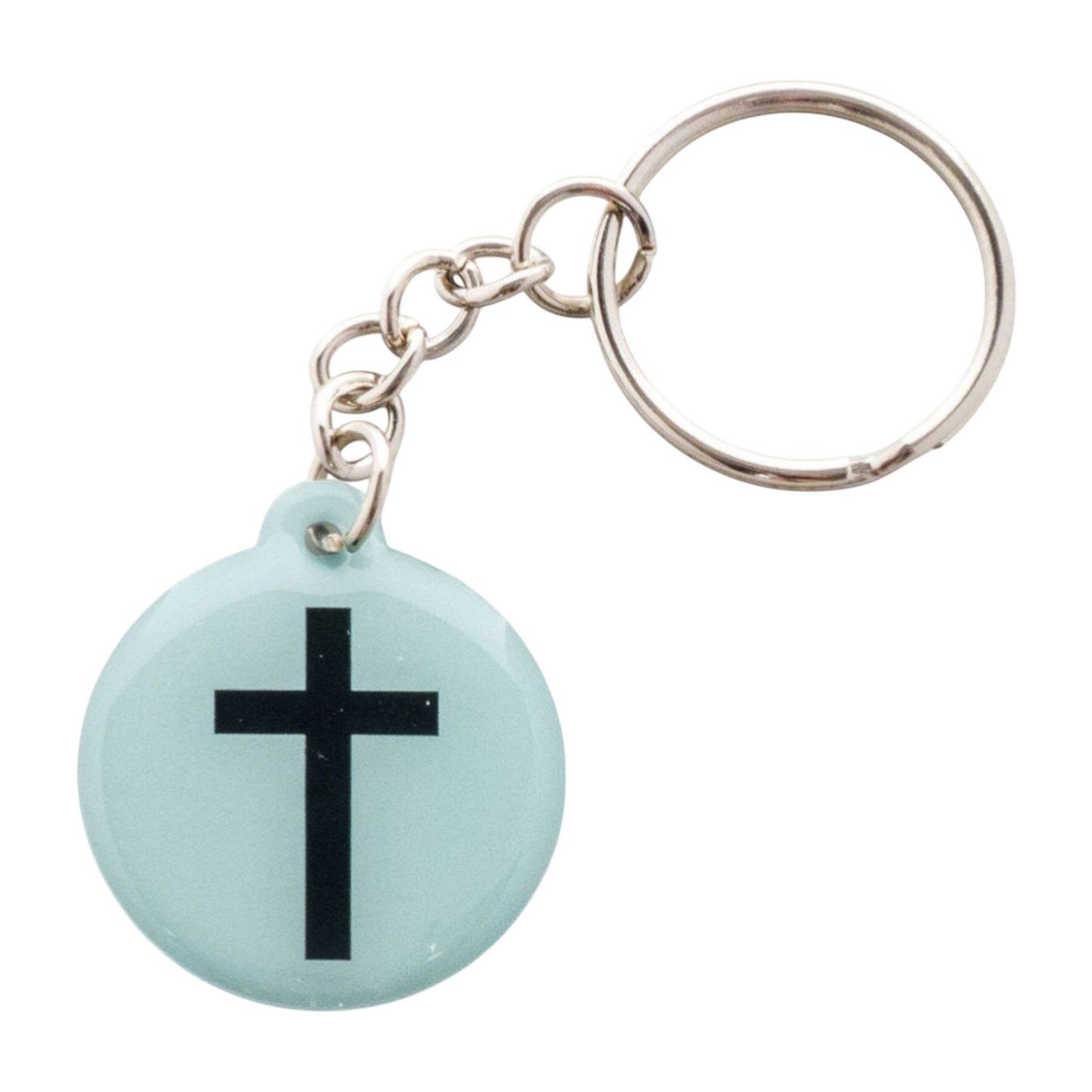 Tap To Pray® Keychain | Mint + Cross