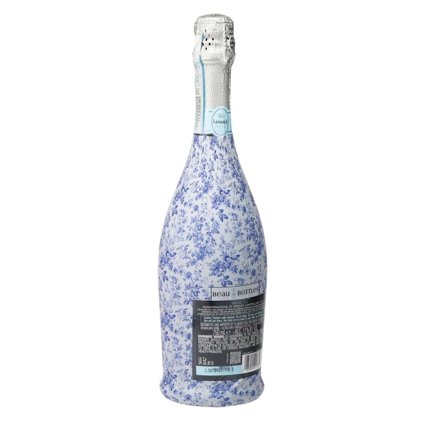 Beau Bottles Wrap | Grand-millenial Blue Floral