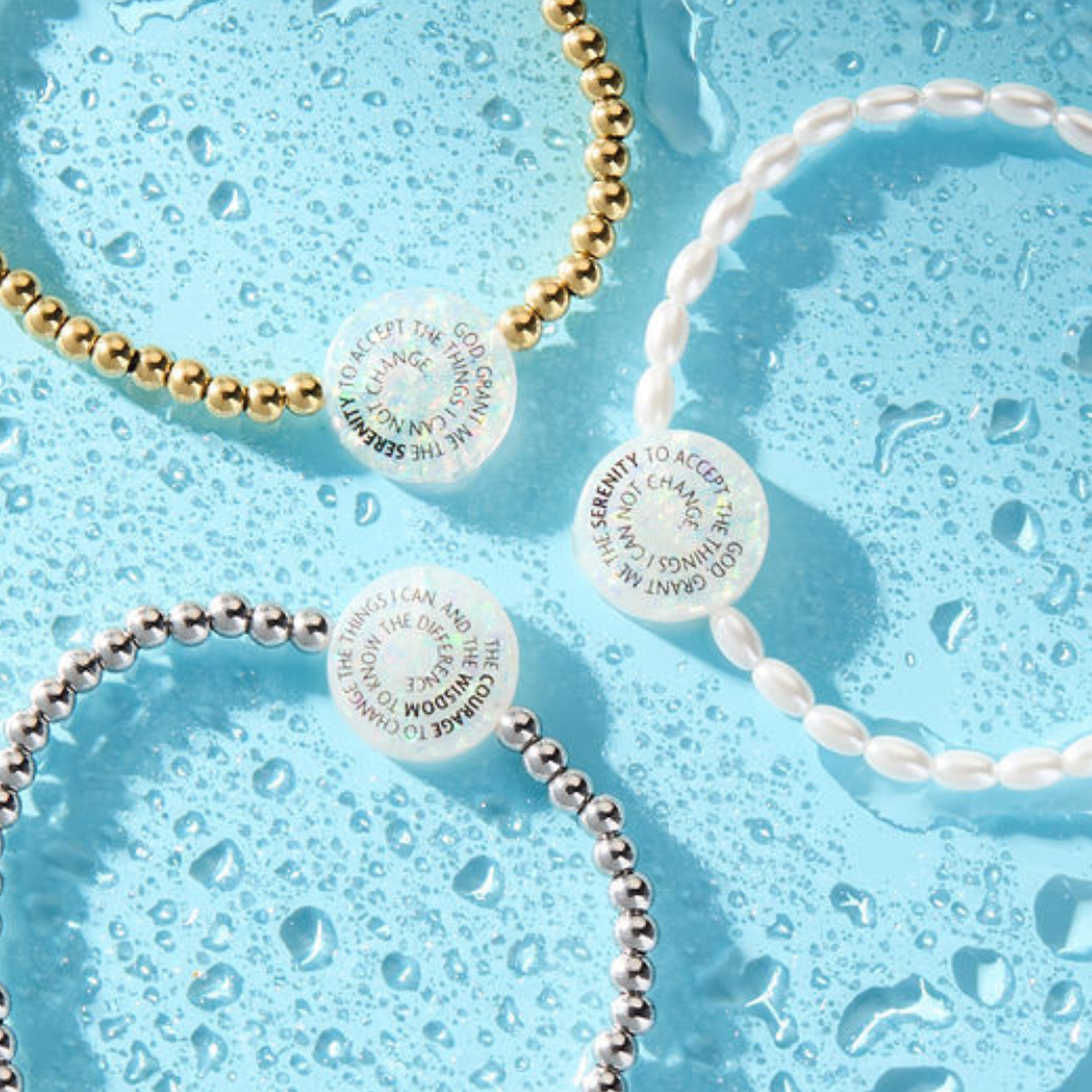 Holy Water Serenity Prayer Bracelet | Yellow Gold