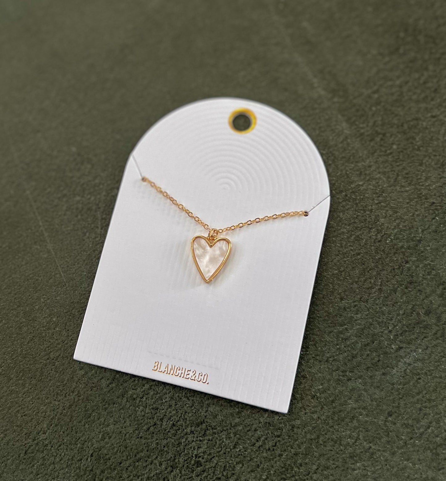 Pearl Heart Charm Necklace