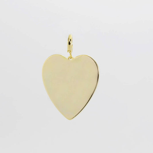 Big Gold Heart Charm 