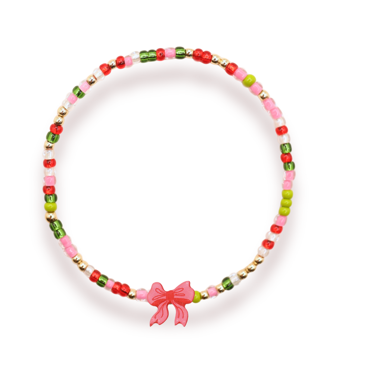 Red Bow Holiday Sprinkle Bracelet | Standard