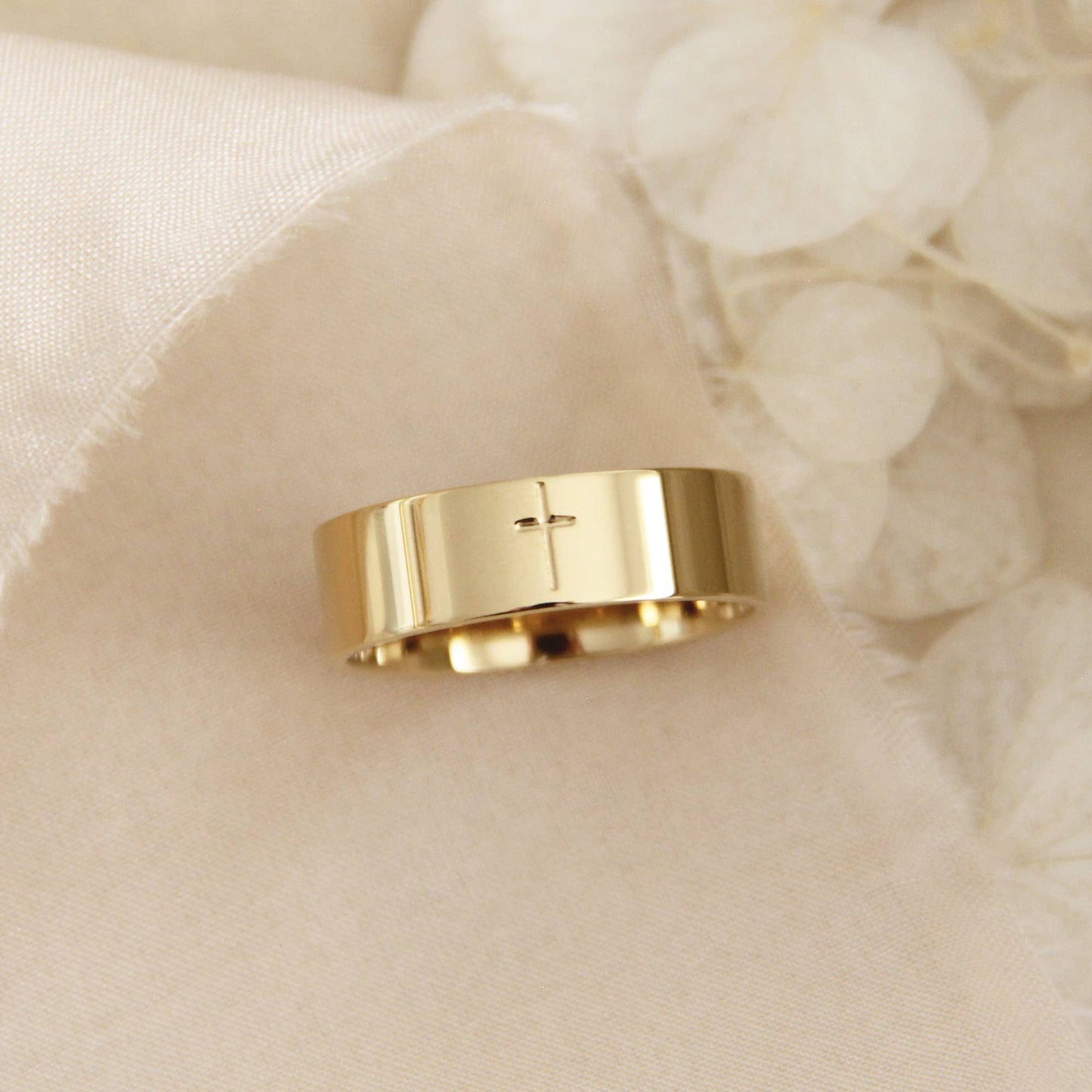 Cross Band Ring: Gold | 8