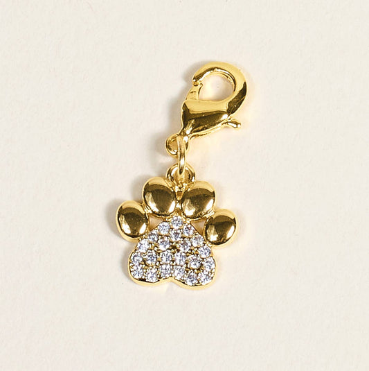 Jewelry Charm Gold | Dazzled Paw Print