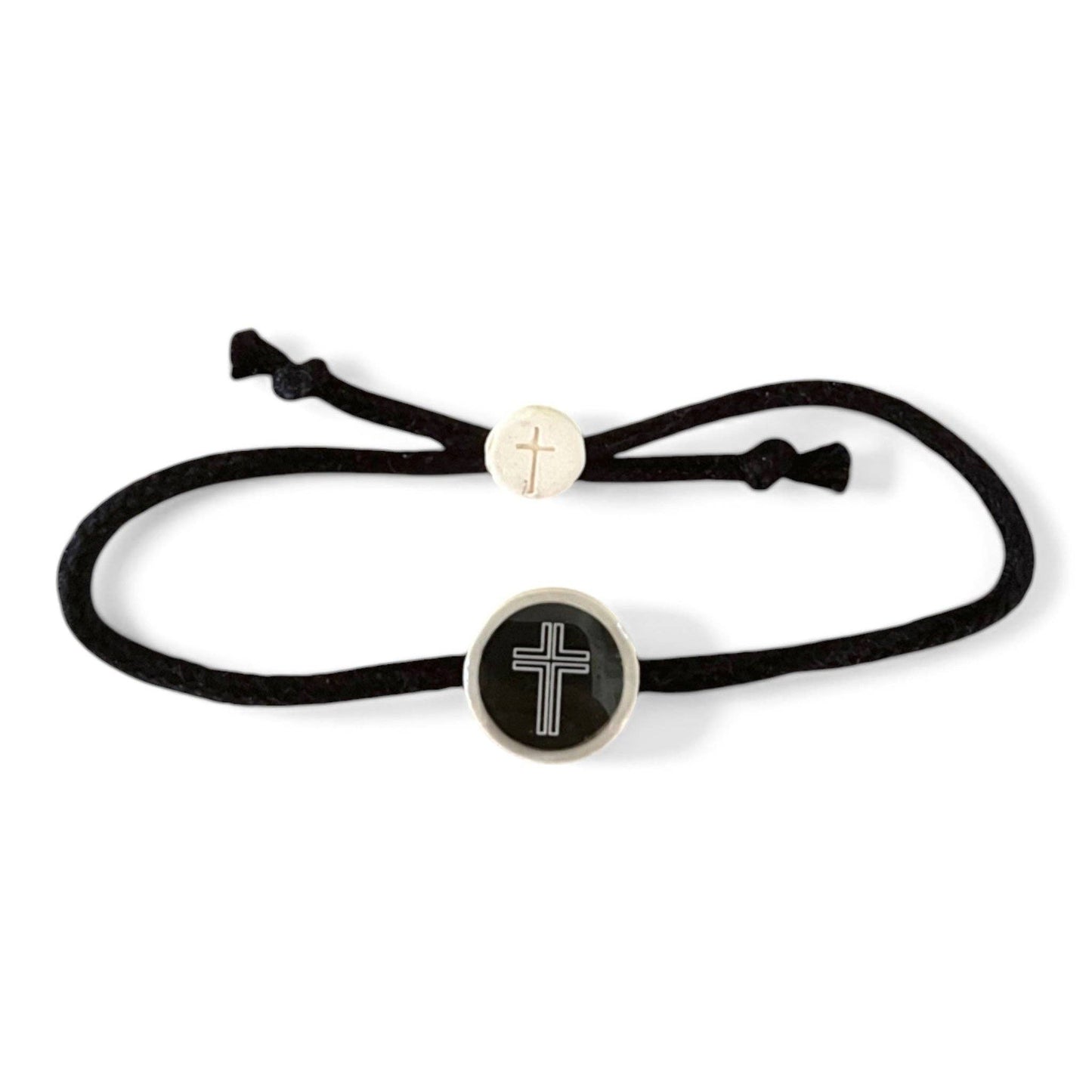 Tap To Pray® Bracelet | Onyx + Cross