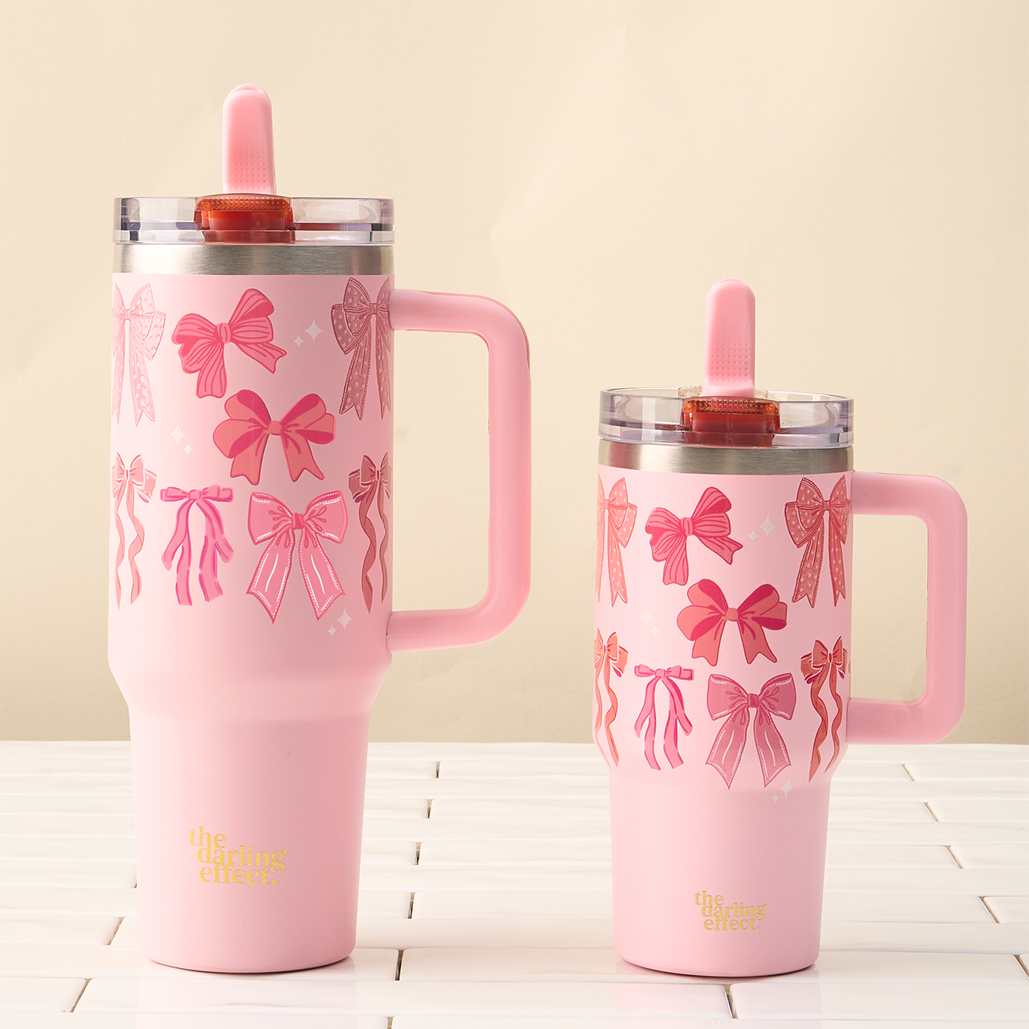 40oz Flip Straw Tumbler | Blushing Bows