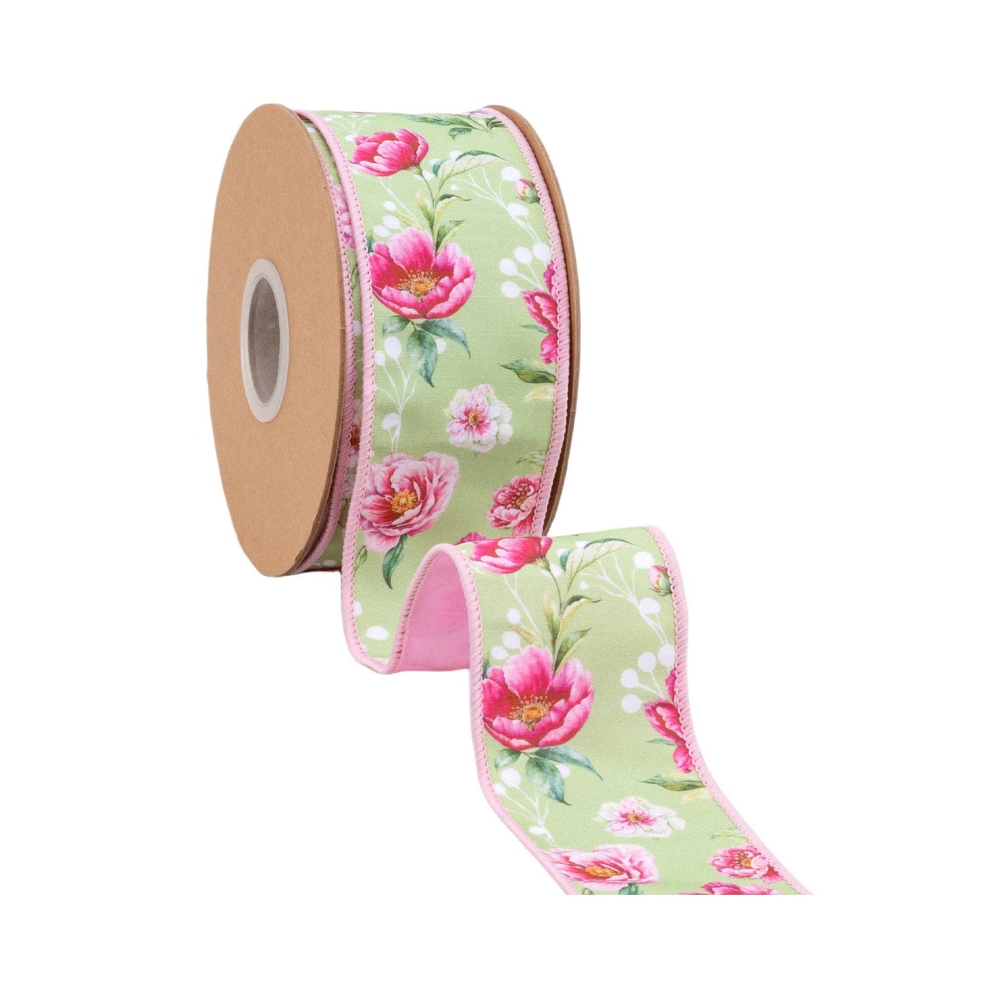 2.5" Wired Ribbon | Rose Blooms